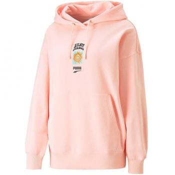 Puma Downtown Sudadera Oversized Rosa Mujer