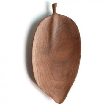 Soucoupe à thé et dessert en bois naturel