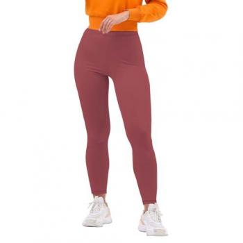 Enorsia Crimson Ribbed High-Waist Leggings