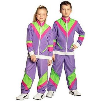 Boland 1980er Jahre Retro Kindertröckchen – Lila Neon (110/116/122/128)