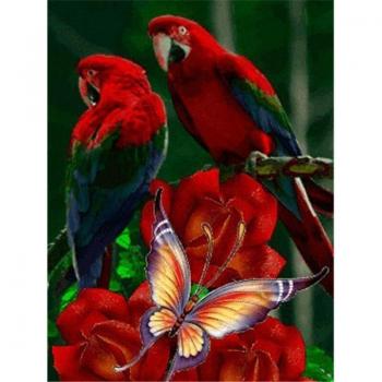 Kit de Broderie 5D : Fleur et Papillon