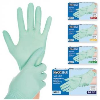 Nitril-Handschuh Safe Light L 24cm grün puderfrei 100 Stück