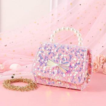 Bolso de mano con lentejuelas para fiestas infantiles