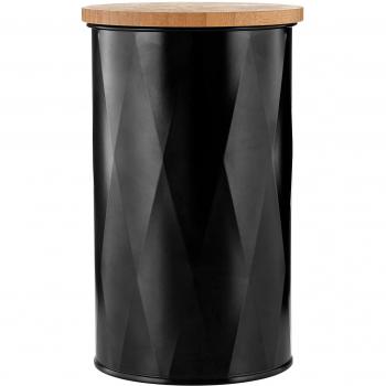 Premier Housewares Contemporary Black Rhombus Print Medium Storage Canister