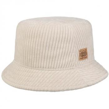 Cream White Jersey Corduroy Bucket Hat by Stetson