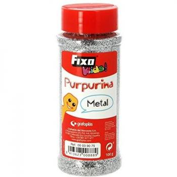 Purpurina metalizada plata 100 g. Fixo 00039075