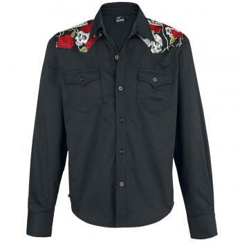Camicia Uomo Maniche Lunghe Rockabilly Banned Alternative