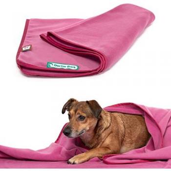 Doctor Bark Kuscheldecke für Hunde und Katzen Fleece Hot Pink