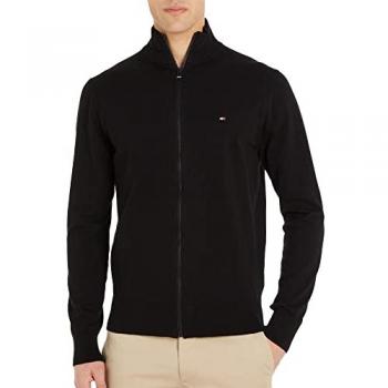 Tommy Hilfiger Strickjacke »1985 ZIP THROUGH«, schwarz, Größe S