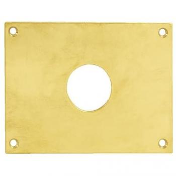 Plaque de propreté en laiton poli, 24 mm trou, 90 × 65 mm – HERACLES 251752‑TR24
