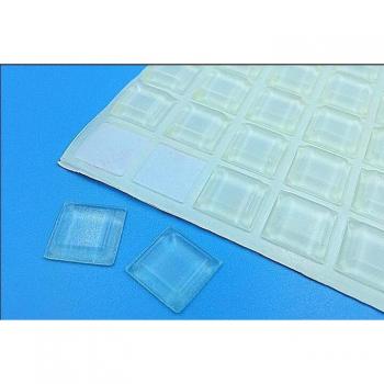 Square Transparent Anti-Skid Silicone Protective Mats with 3M Adhesive for Chairs (13*3mm)
