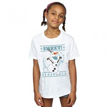 Disney Frozen Olaf Winterwear Tee (White, Size 7-8)