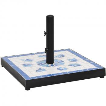 Base de parasol 12 kg carré bleu et blanc