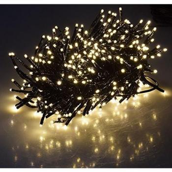 Warmweiß LED Cluster‑Büschel 4 m – 400 Leds, 10 m Zuleitung