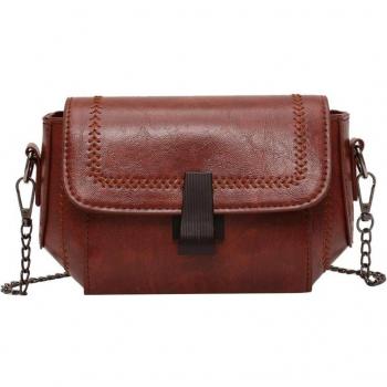 Bolso de Hombro Sólido con Cadena