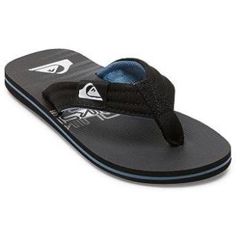 Quiksilver „Molokai Layback“ Kinder‑Sandalen (schwarz & grau) – Größe 30
