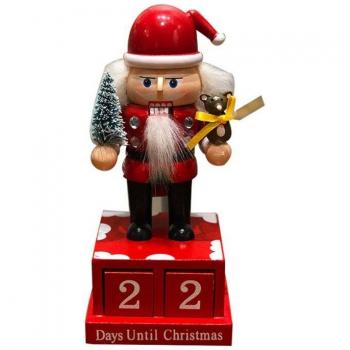 Weihnachts Countdown-Kalender aus Holz mit Schneemann