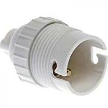 Douille B22 avec bague blanche