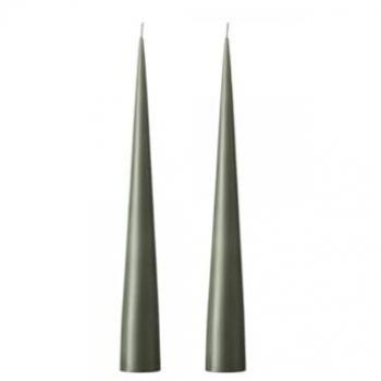Ester & Erik Kegelkerzen Set „Grüner Boden“ 37 cm, No. 70 (2‑er Pack)