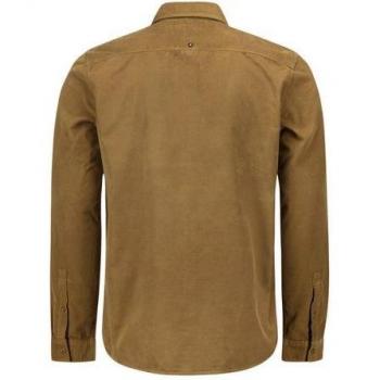NO EXCESS Langarmhemd – „Cord‑Stil für Herren in Grün (Khaki), Größe M“