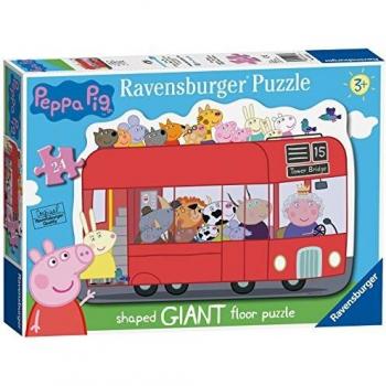 Ravensburger Puzzle Gigante Da Pavimento 24 Pz Peppa Pig Bus