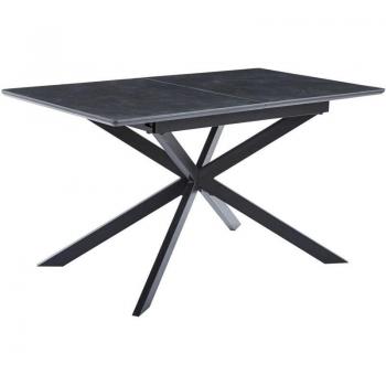 Fijalo Table à Manger Vulcano Noir 140-180 cm