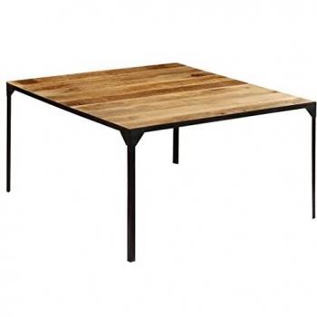 VidaXL Table de Salle à Manger 140x140x76 cm en Bois de Manguier Massif