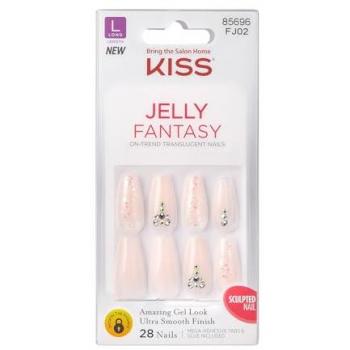 KISS Gel Fantasy Jelly Fingernägel – Jelly Juice, 28 Stück