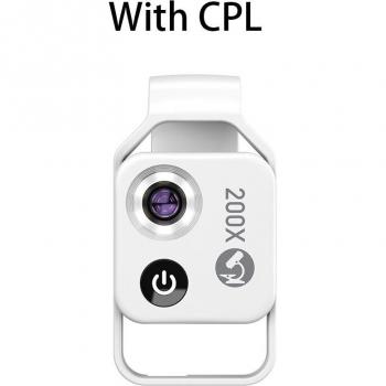 Lentille de Microscope APEXEL 200X avec clip et lampe LED pour iPhone et Huawei