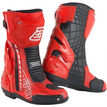 Donington Bogotto Stivali Moto Camo 45 Nero-Rosso