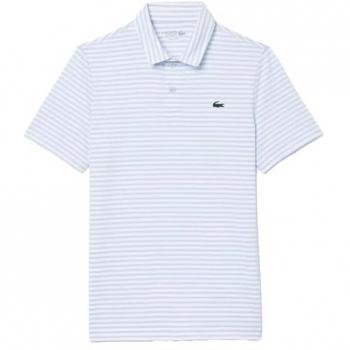 UltraDry Lacoste Polo Shirt, Anti‑UV, Blue/White, Size Small