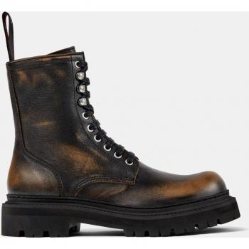 Botines unisex Eki de piel lisa con cordones