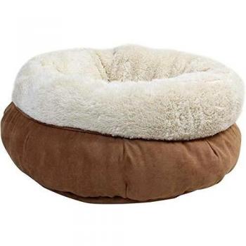 AFP Lambswool Donut Bed TAN Grau/Beige 45 x 45 x 25 cm Der perfekte Schlafplatz
