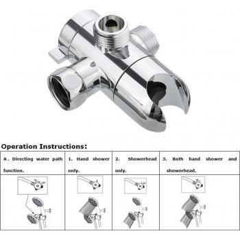 Déviateur Douche 3 Voies G1/2 – Support et Brassier