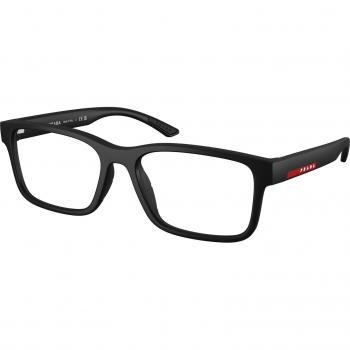 Prada Linea Rossa Herrenoptik PS01RV – DG01O1, schwarz-rot quadratischer Stil