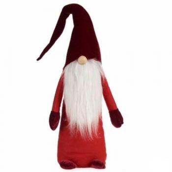 Gnomo Decorativo de Madera con Detalles Rojo-Blanco – 8 Unidades