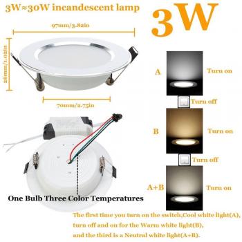 Lampe LED encastrée ronde 9W