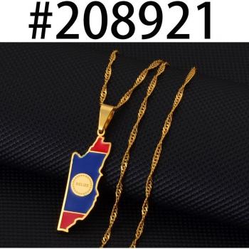 Collar de joyería con colgante de Belice para mujer y niña #208921