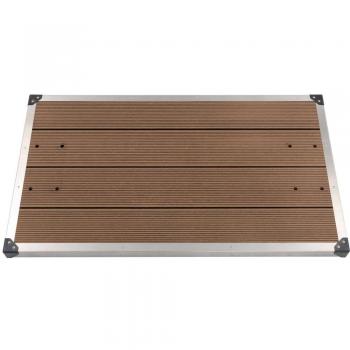 Receveur de douche extérieur en acier inoxydable 110x62 cm marron