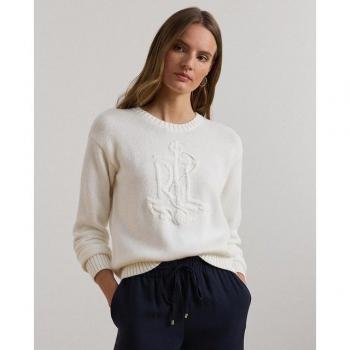 Weiße Strickjacke von Lauren Ralph Lauren – Größe S (Frau)