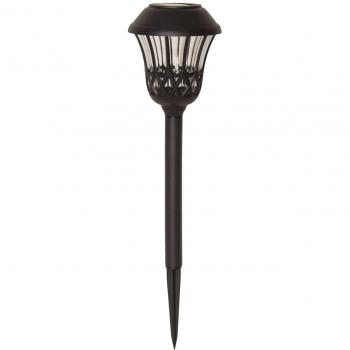 Lampe de jardin LED solaire Lace, noir, hauteur 31 cm, set de 4 pièces