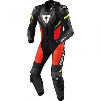 Combinaison en cuir de moto Rev'It! Hyperspeed 2 1 pièce Noir Rouge taille 52