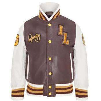Burgundy Junior Varsity Letterman Bomber – Infinity Leather, 3/4 Years