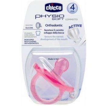 Chicco 4M+ Pink Orthodontic Silicone Pacifier