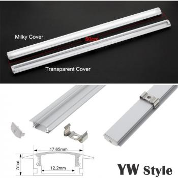 5pcs LED Bar Light 50cm Aluminum Housing UV Style Transparent Cover