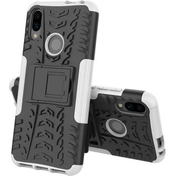 Coque 2 en 1 Hybride Xiaomi Redmi Note 7 Bumper Case Antichoc Blanc