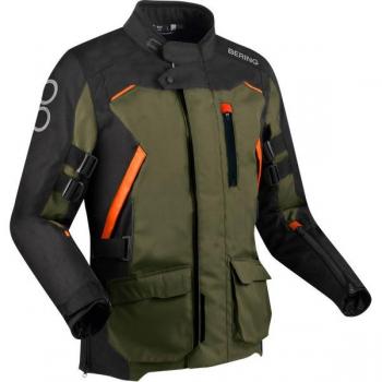 Bering Zephyr Moto Giacca Tessile Impermeabile Nero Marrone M