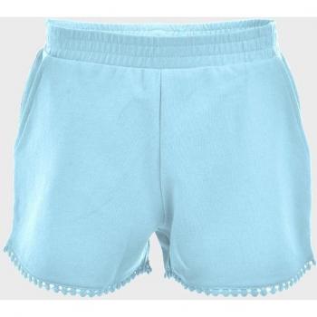 La Ormiga short azul para bebé niña con cintura elástica