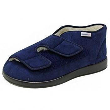 Hausstiefel VAROMED Gr. 38, mit Schurwollfutter, blau (marine) Schuhe