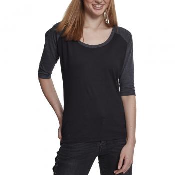 Urban Classics Ladies 3/4 Contrast Raglan Long Sleeve Tee